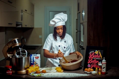 Chef in her kitchen